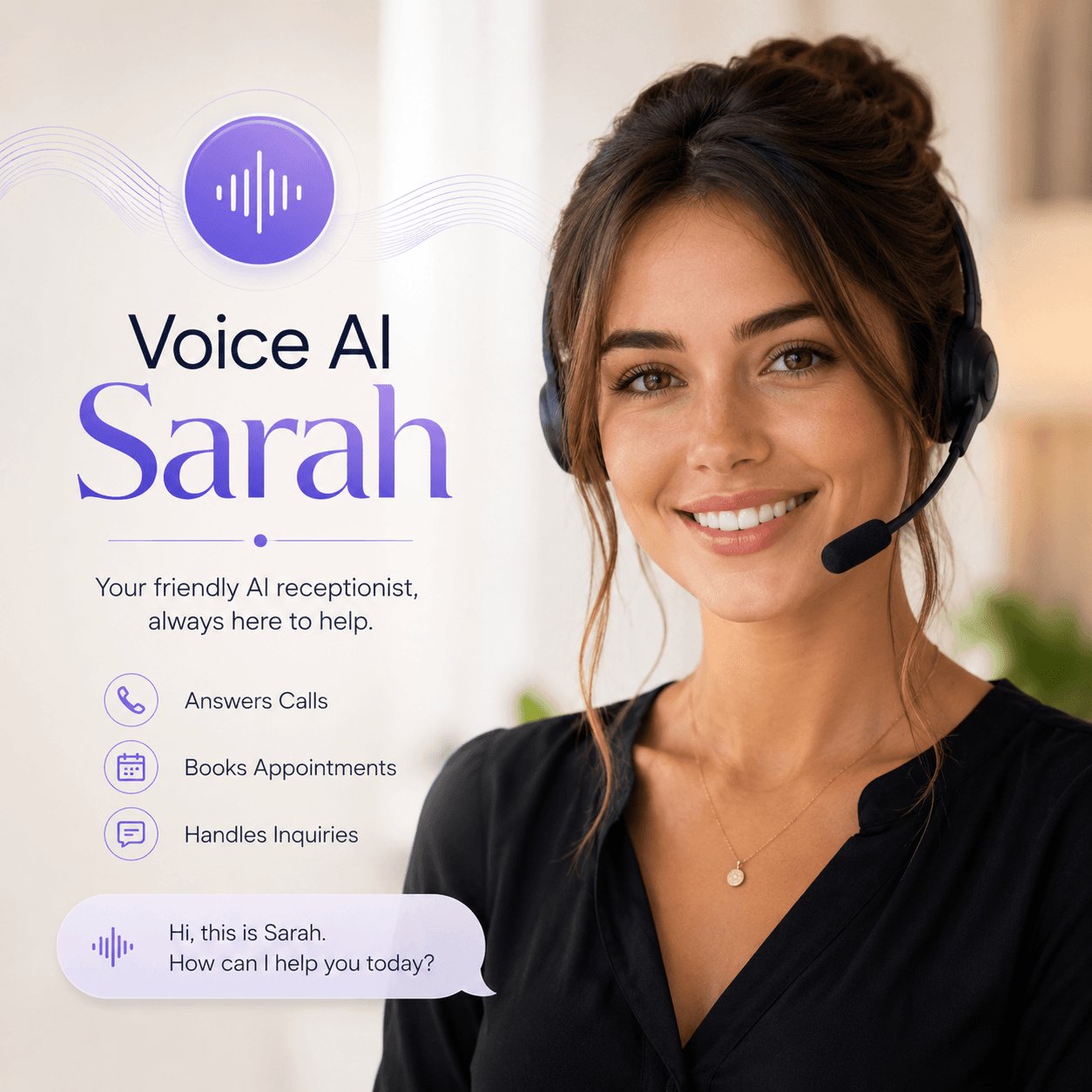Voice AI Sarah — Voice AI receptionist